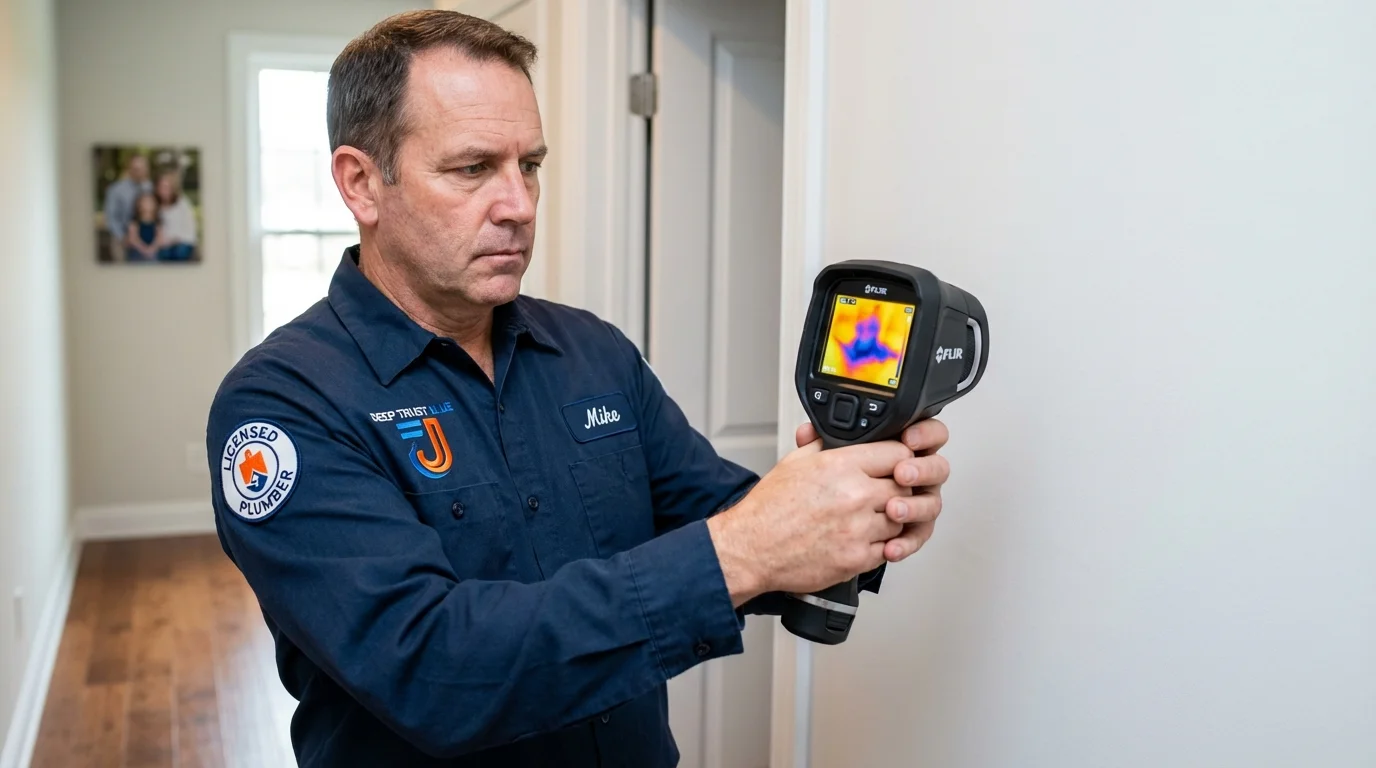 Thermal imaging leak detection by Johns Plumbing LLC in West Portsmouth